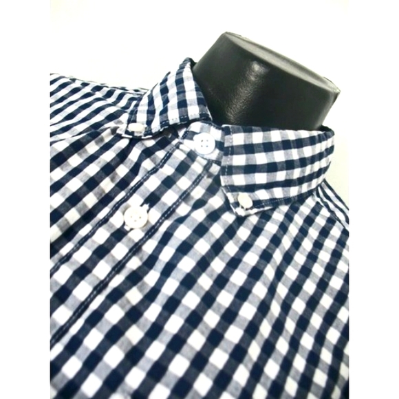 A&I GINGHAM PLAID MENS SHIRT REGULAR FIT BLACK WHITE SIZE M - Picture 5 of 11